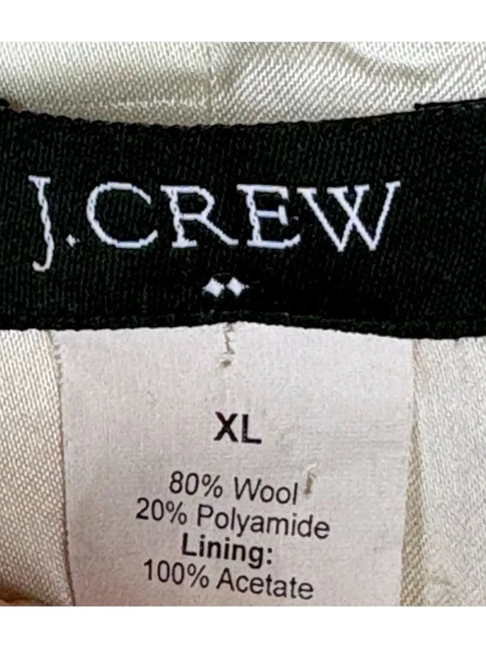 J. Crew Double-Breasted Satin Lined Cream Wool Peacoat Women's Size 8 - Picture 11 of 11
